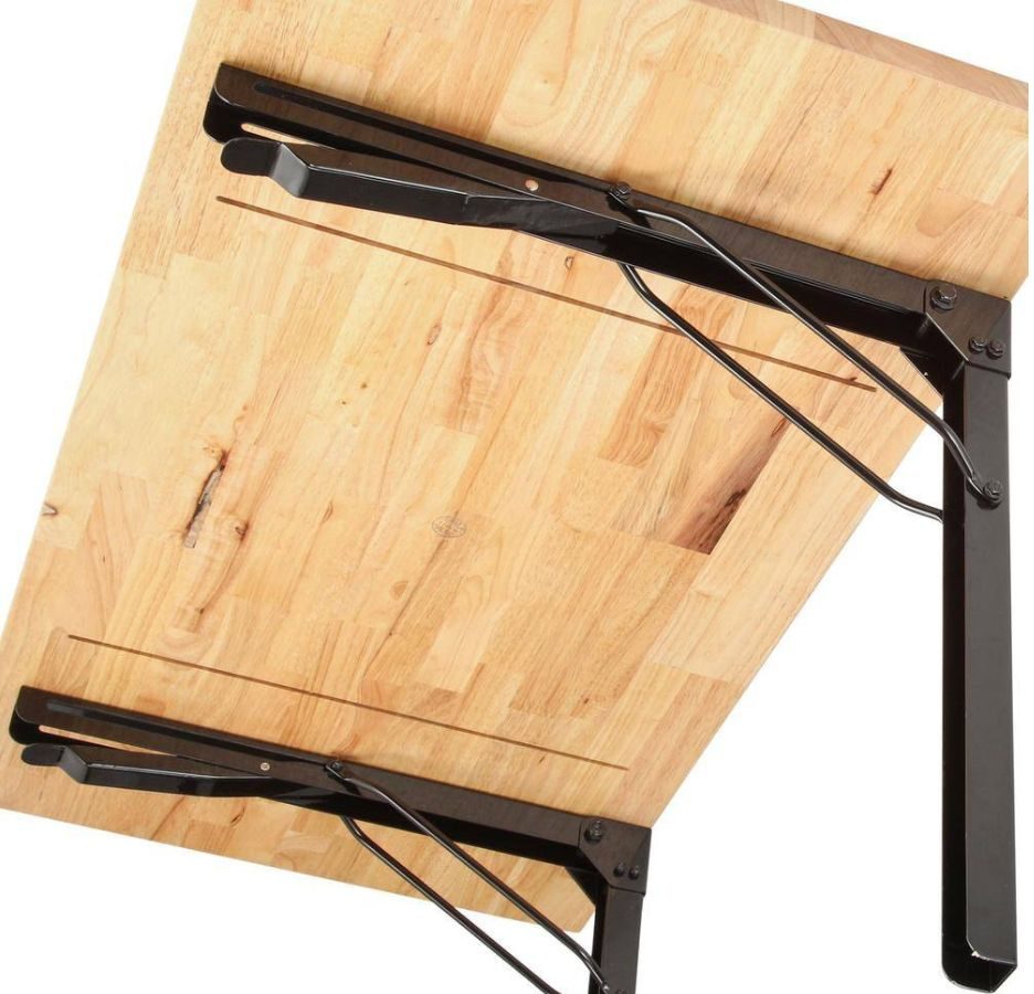 Underside view of and Adjustable Folding Workbench