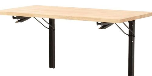 Industrial Folding Workbench Only $104.99 Shipped on HomeDepot.com (Reg. $150) | Wood Top Folds Flat to Store