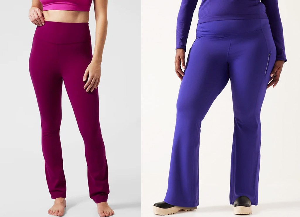 women in pink and purple pants