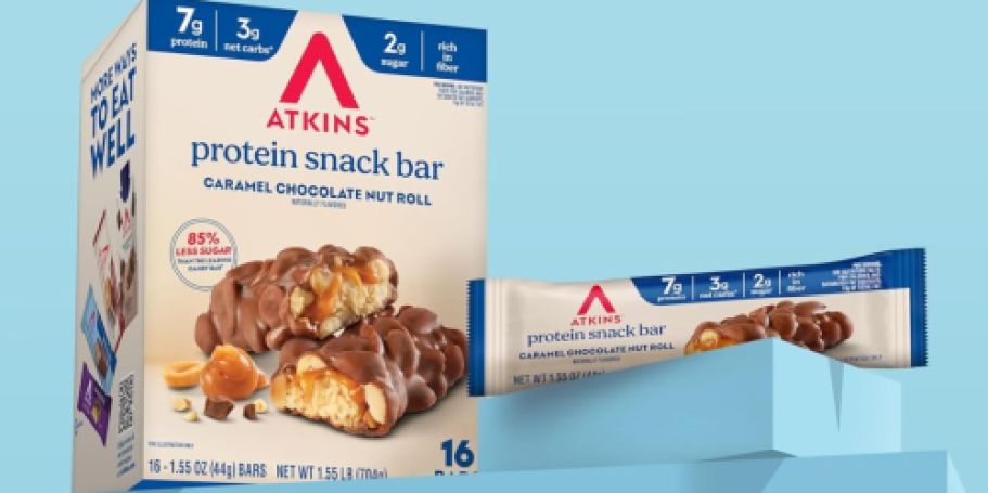 RARE Stacking Discounts on Atkins Snacks on Amazon