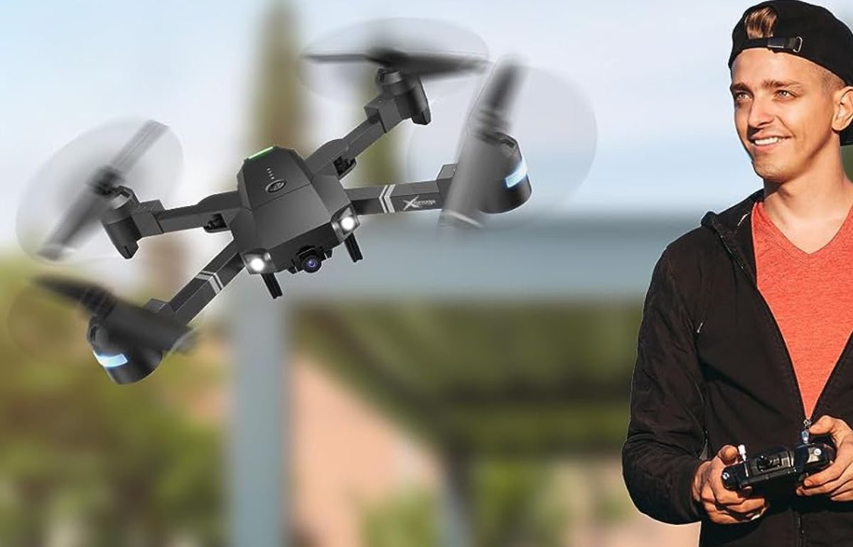 man operating an Attop drone