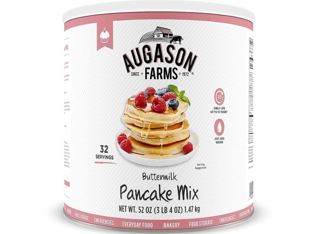 cafn of Augason Farms Pancake Mix