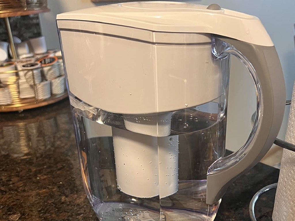 Brita water pitcher on counter