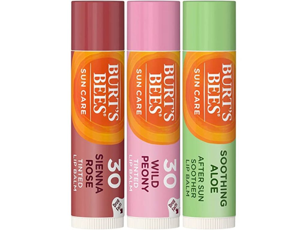 3 pack of Burt's Bees lip balm