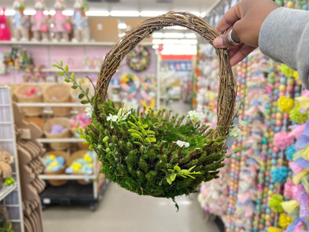 Celebrate It Moss & Flower Basket