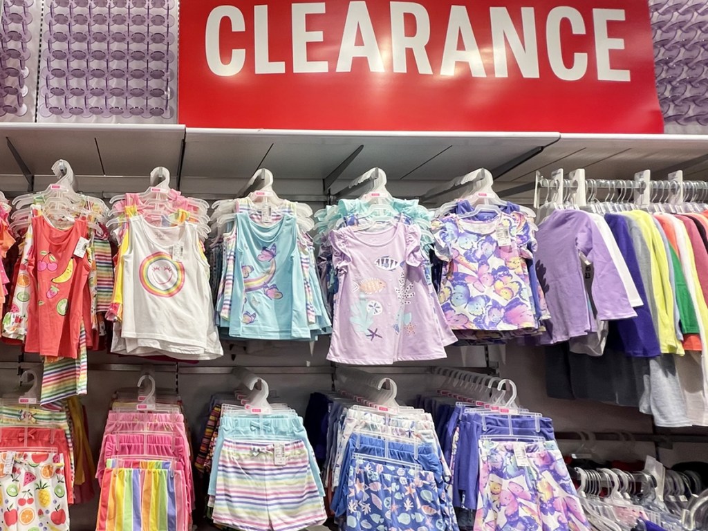 children's place clearance section in store