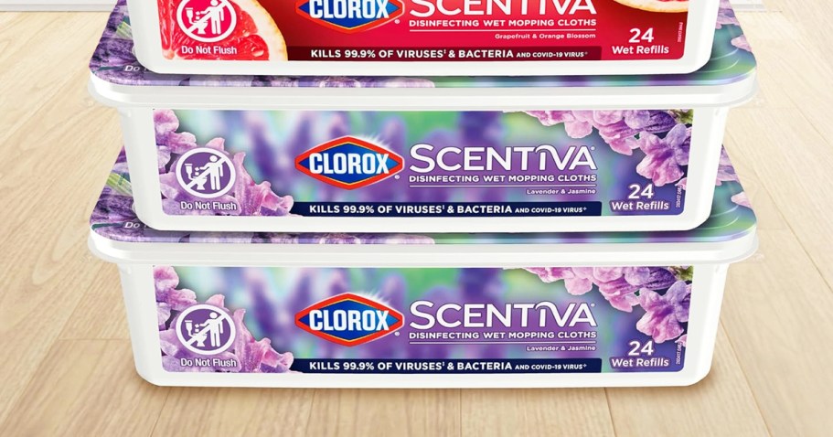 Clorox Scentiva Disinfecting Wet Mop Pads 2-Pack Only $8 on Amazon (Regularly $18)