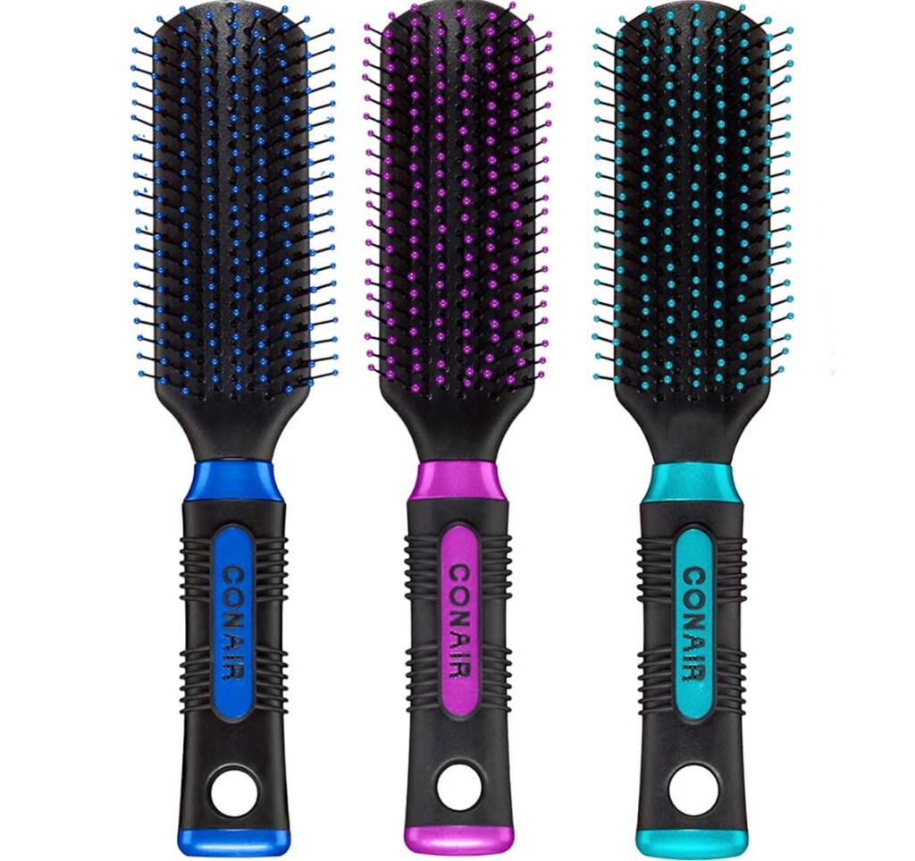three conair hair brushes