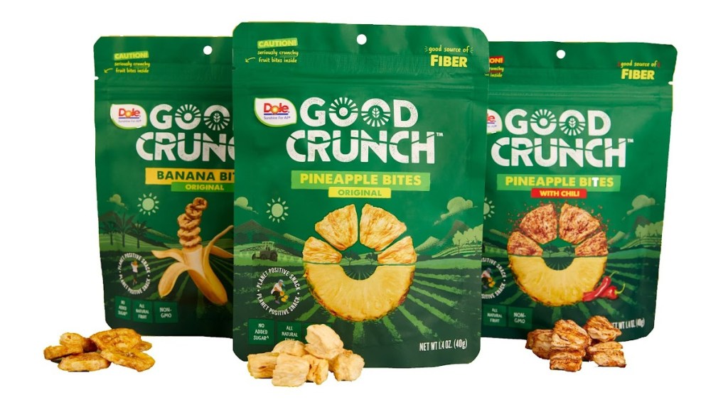 Dole Good Crunch is a new Dole product and snack food that is being launched in 2023