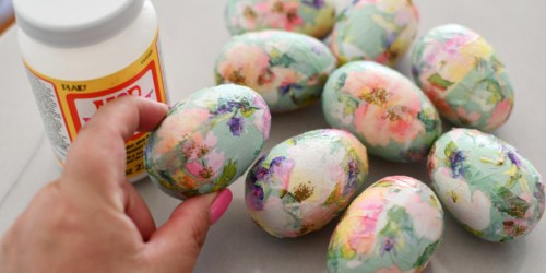 Create Easy Decoupage Easter Eggs with Napkins