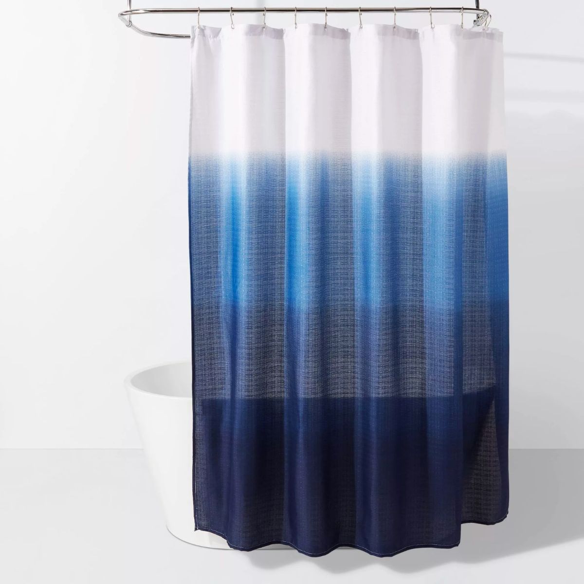 Dip Dye Shower Curtain Blue