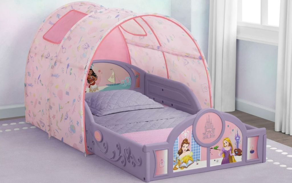 Disney Princess Sleep and Play Toddler Bed with Tent