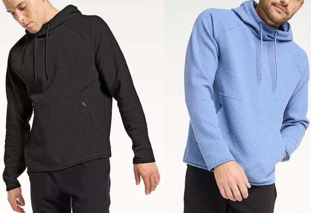 Stock images of men's FLX textured hoodies