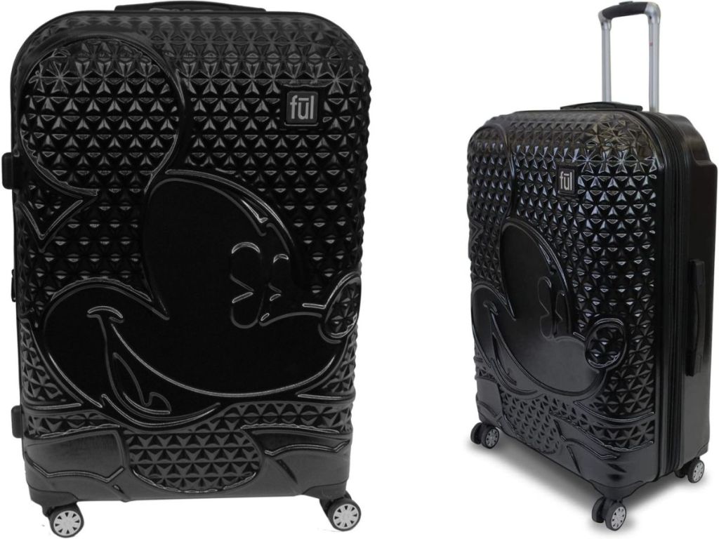 FUL Mickey Mouse Spinner Luggage Front and Side View
