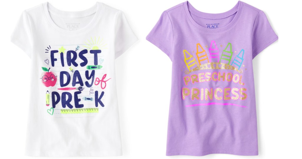 first day of pre-k and preschool tees for little girls