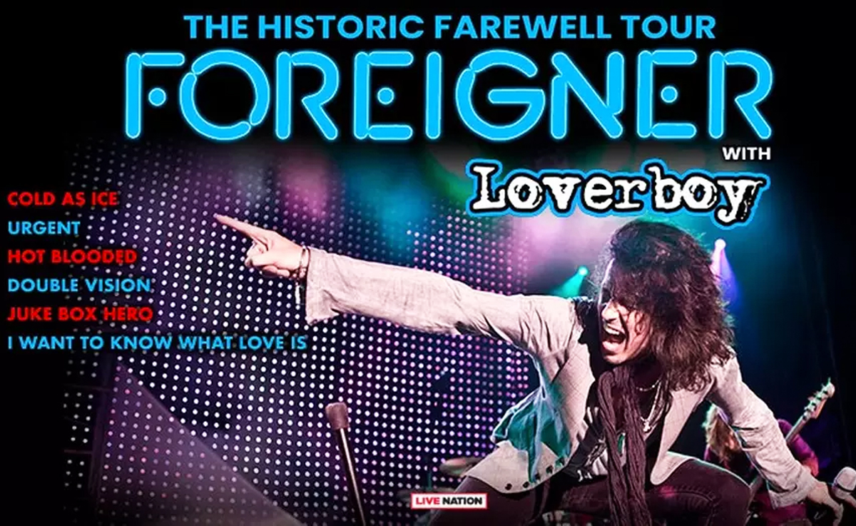 Foreigner The Historic Farewell Tour concert poster