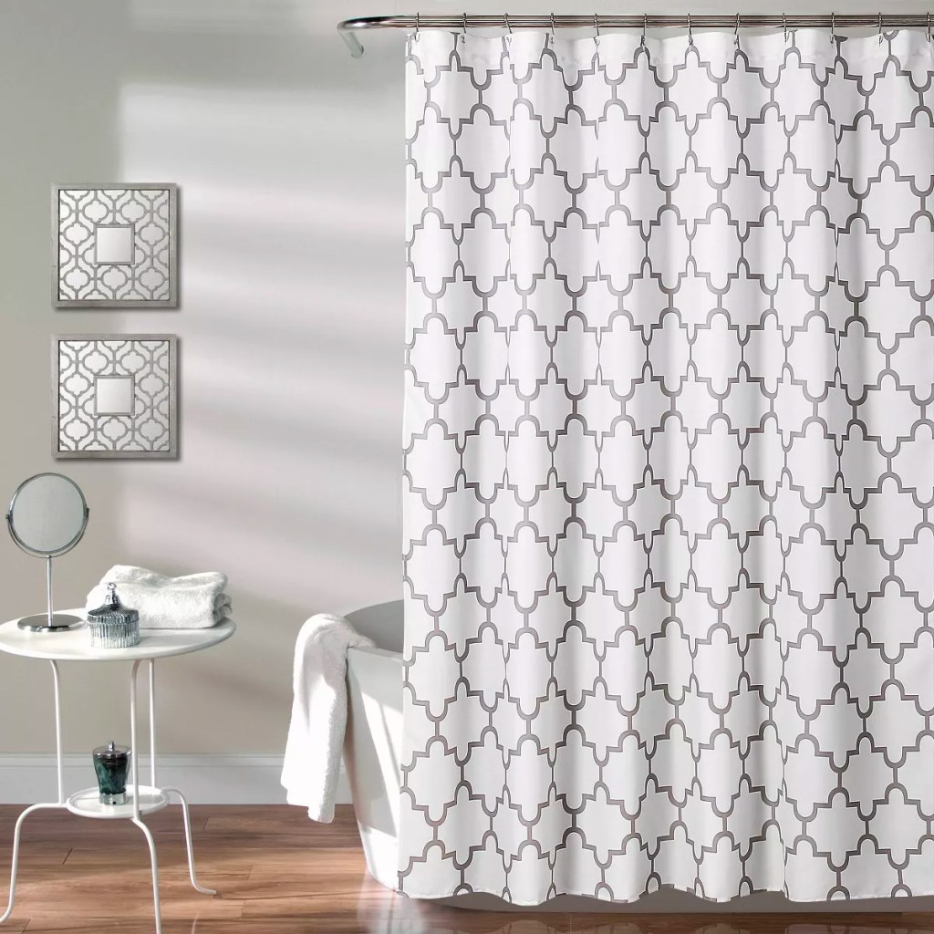 Geometric Shower Curtain Gray - Lush Décor