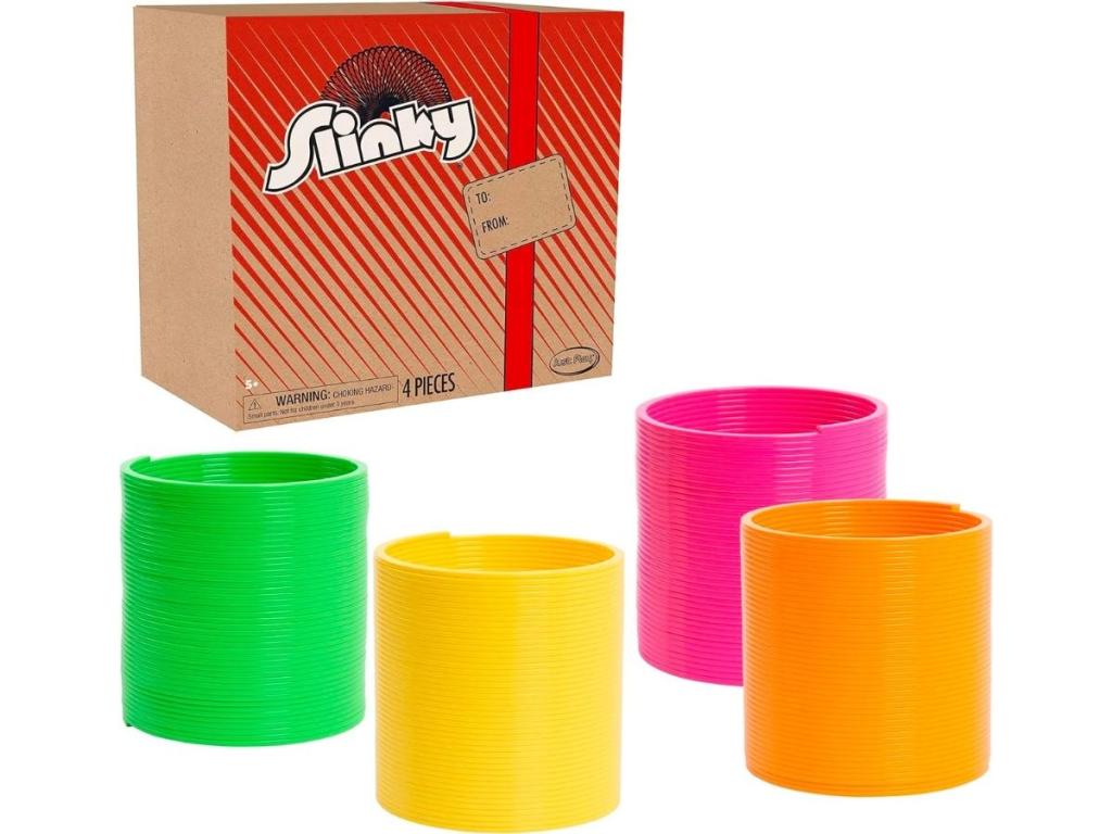 Giant Slinky Walking Spring Toy 4-Pack