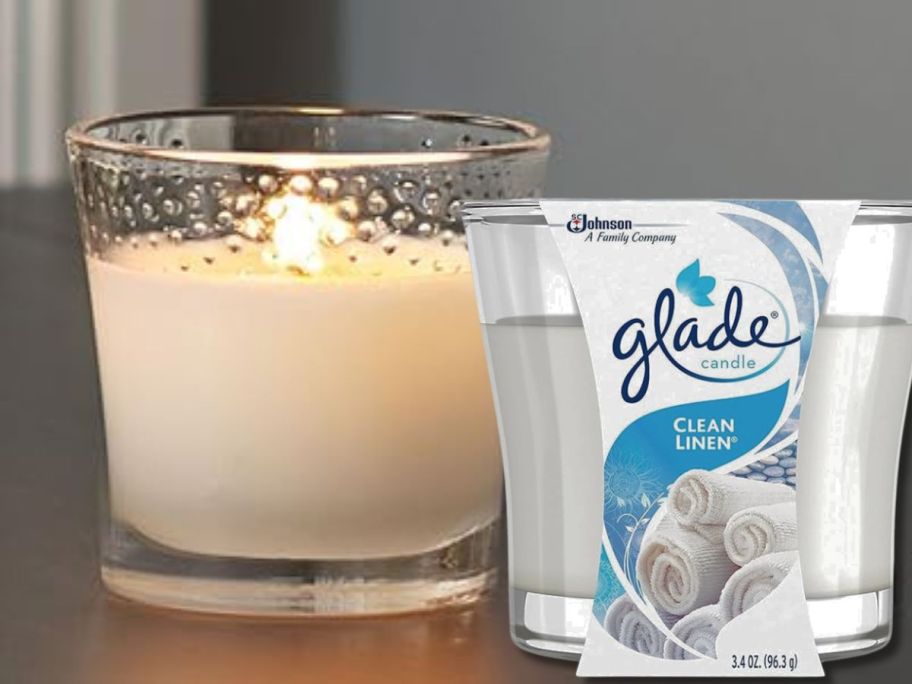 Glade Candle Clean Linen Jar