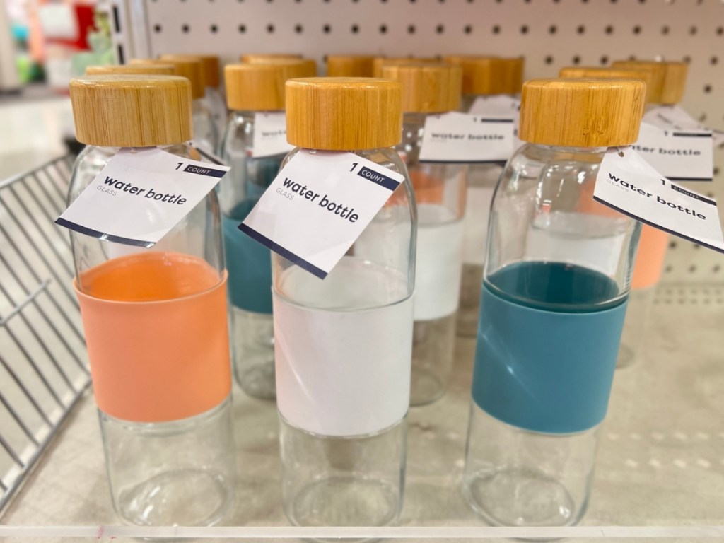 target Glass Water Bottles w/ Silicone Sleeve