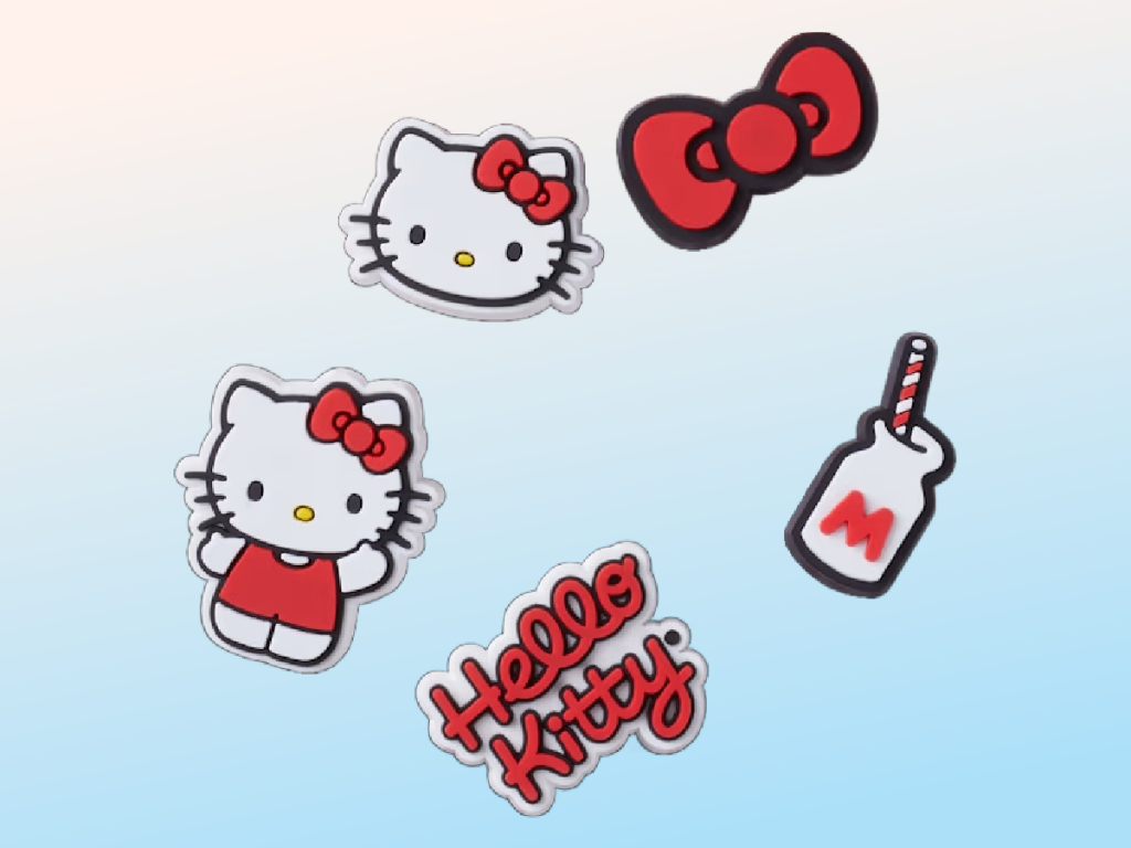 Hello-Kitty-5-Pack-Jibbetz-Charms-2024 أحذية Hello Kitty Crocs الجديدة وحلي Jibbitz متاحة الآن!