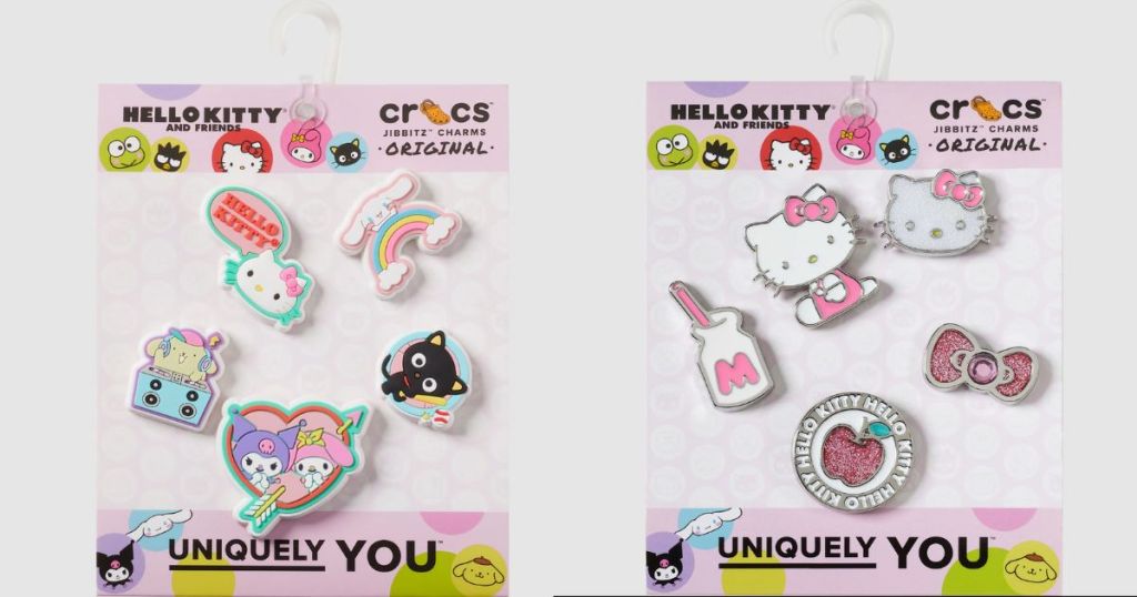 Two packs of Hello Kitty Crocs Jibbitz charms