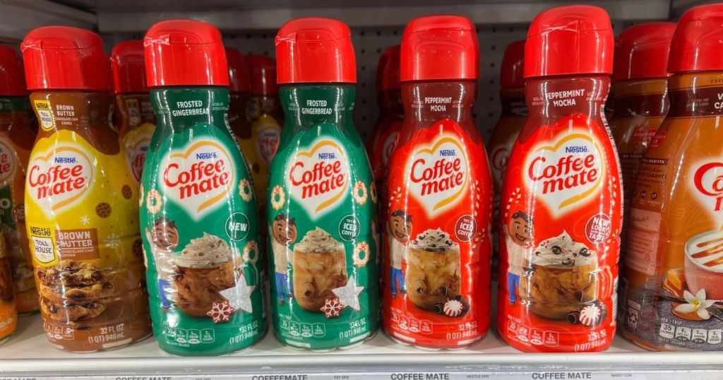 Coffee-Mate Winter Seasonal Flavor Creamers on shelf at Target