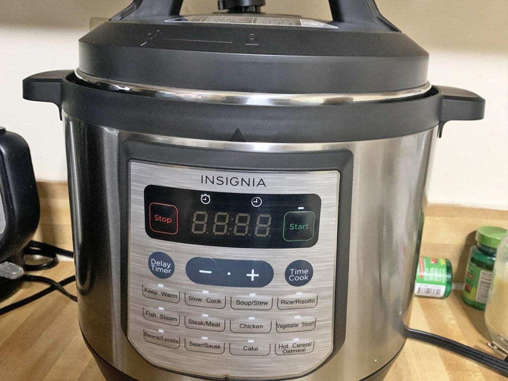 pressure cooker on kitchen counter