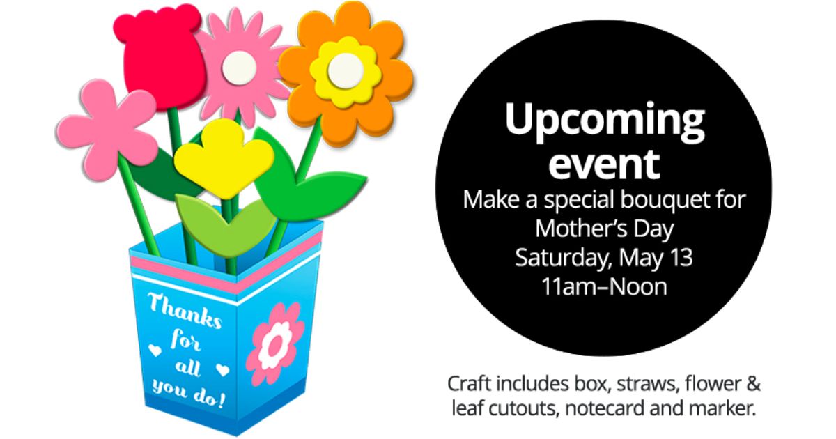 mothers day flower bouquet craft flyer