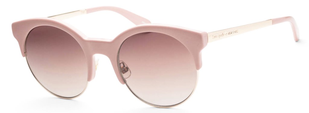 pair of pink and gold kate spade sunglasses