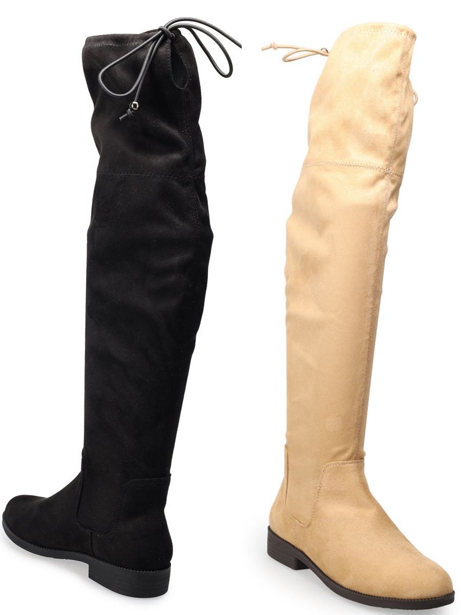 2 thigh-high boots