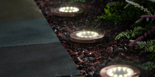 Outdoor LED Solar Disc Lights 10-Pack Just $39.98 Shipped (Great for Illuminating Stairs!)