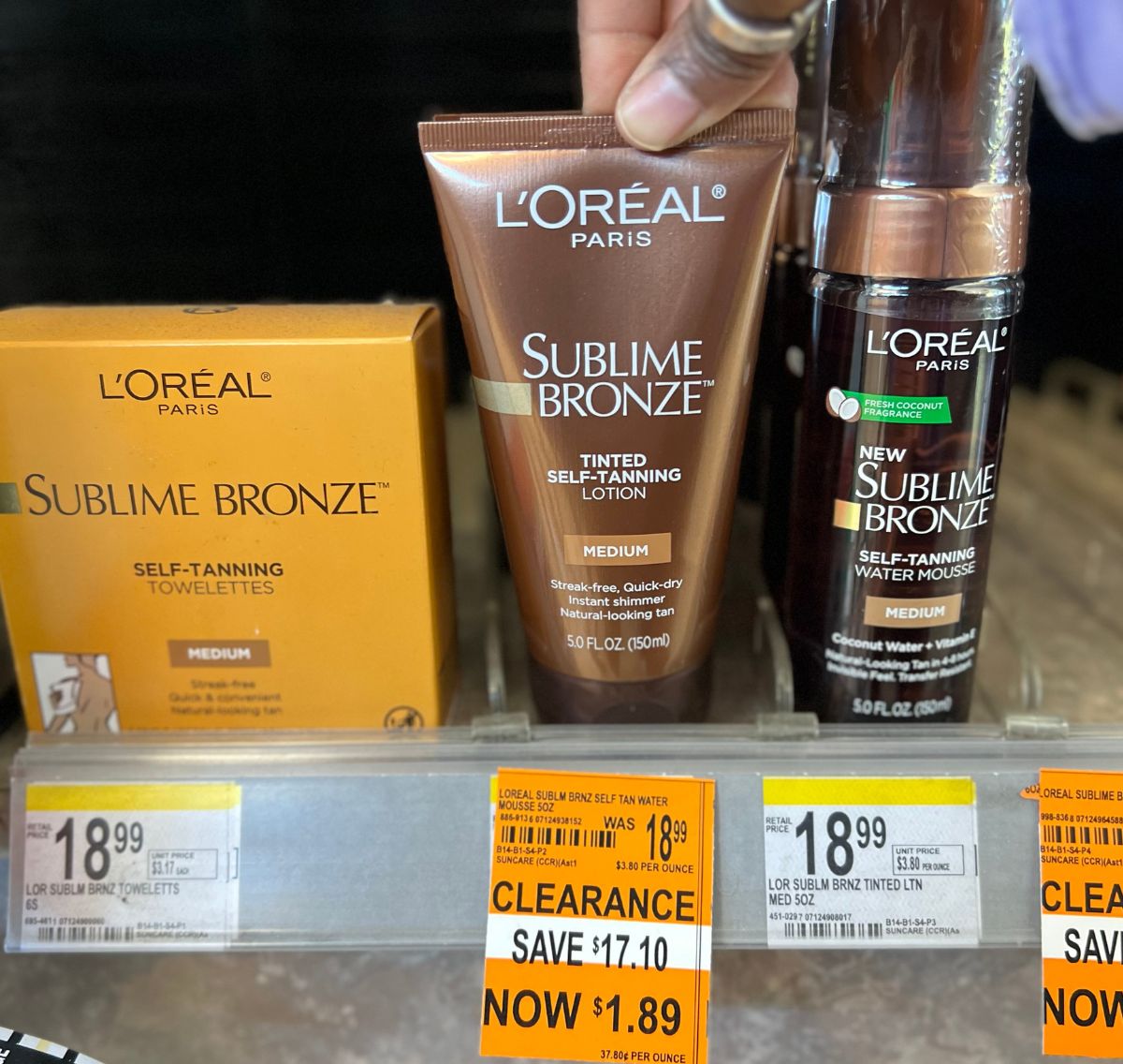 Loreal sublime bronze on clearance on a store shelf