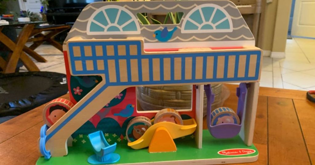 Melissa & Doug Go Tots Schoolyard Toy on a table