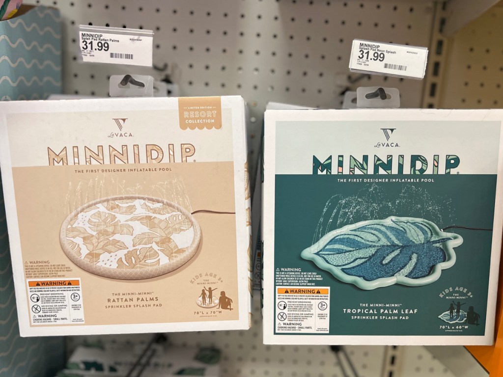 Minnidip water pads displayed
