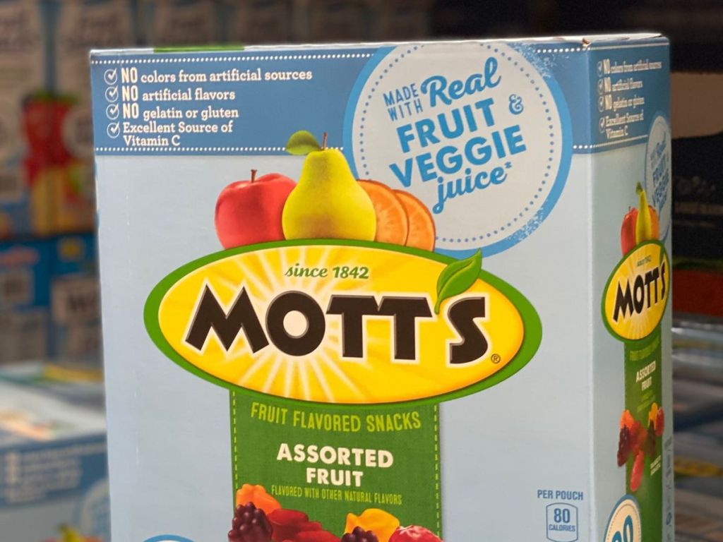 Box of Mott's Fruit Snacks