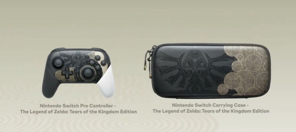 Nintendo Switch Zelda pro controller and case
