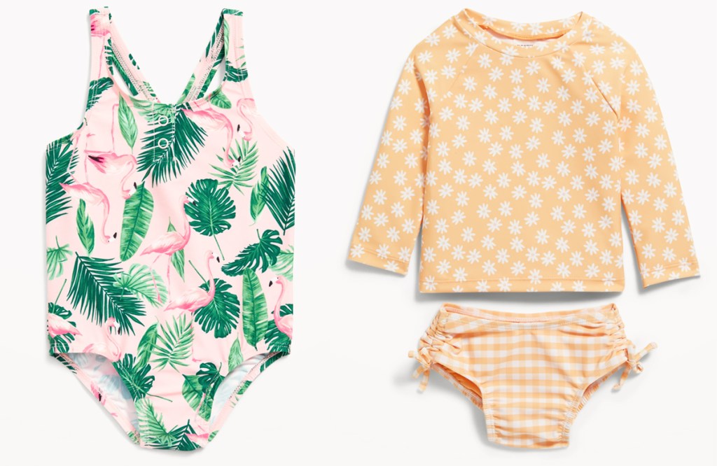 toddler girls swimsuit and matching swim set