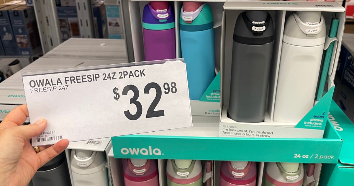 Owalla water bottles in 3 color options