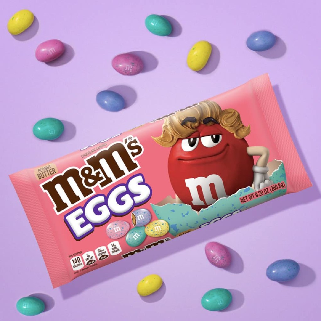 A package of M&M's Peanut Butter Speckled Eggs Easter Candy