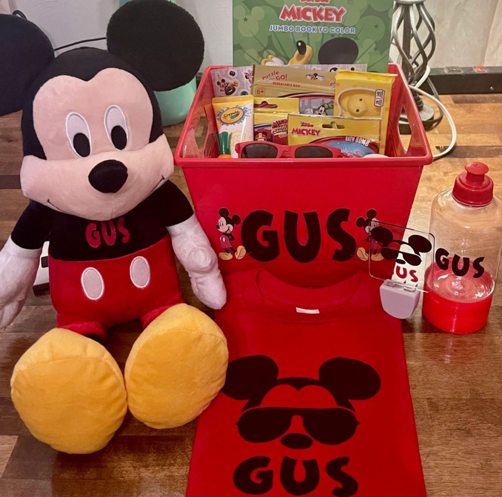 Personalized Mickey Mouse gift is one of the best filled Easter Basket gifts of 2023