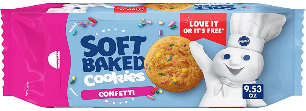 package of Pillsbury Soft Baked Cookies in Confetti