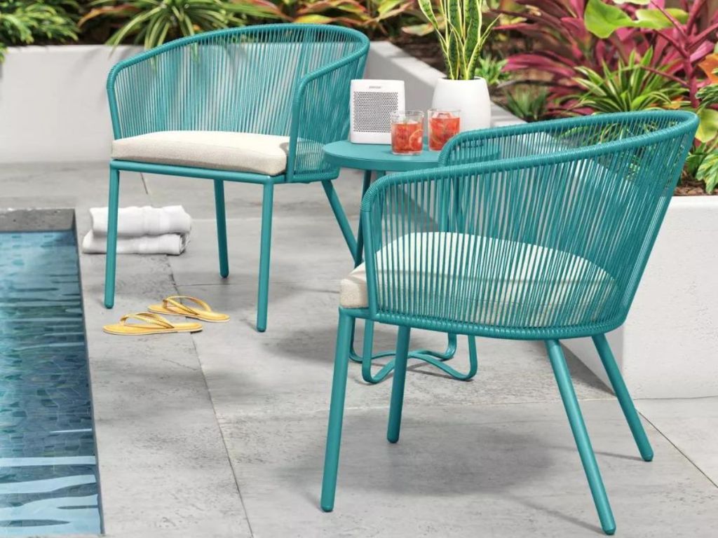 Project 62 Bistro Patio Set with two chairs and a small table