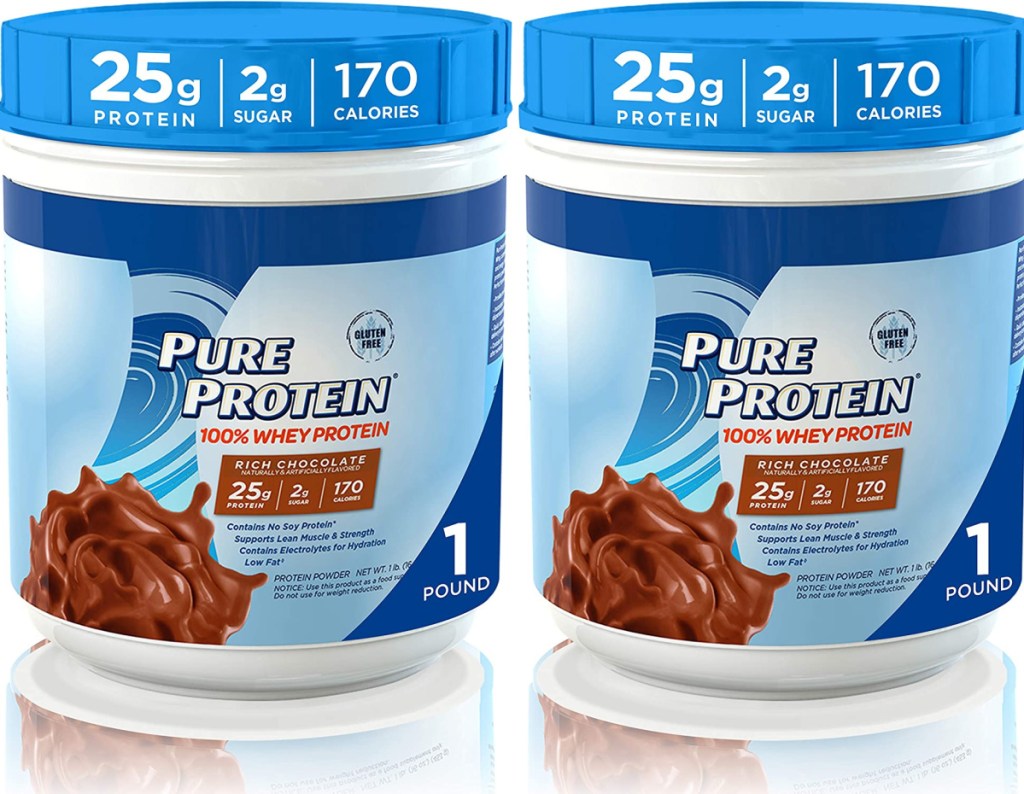  Pure Protein Powder, Whey, High Protein, Low Sugar, Gluten Free, Rich Chocolate,