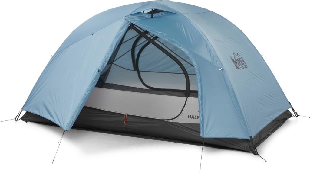 Blue and grey tent