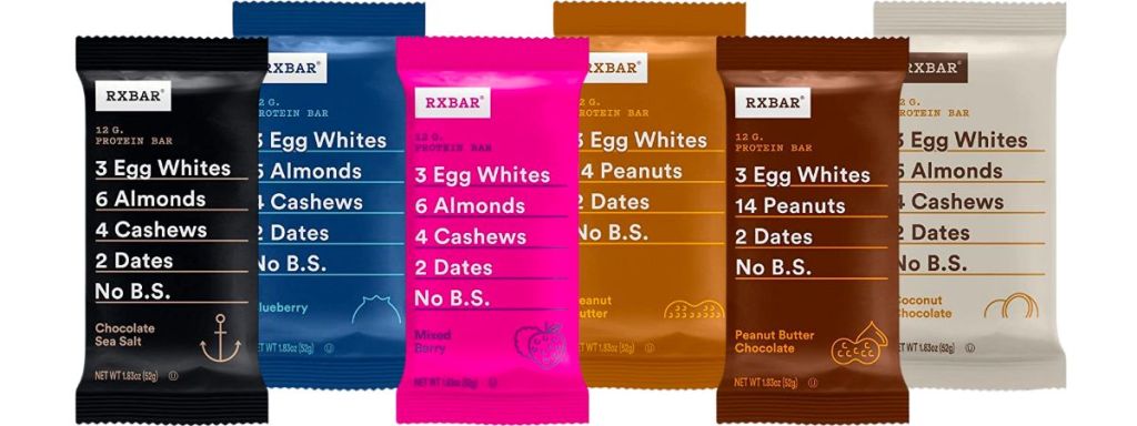 RXbar variety pack with 6 flavors