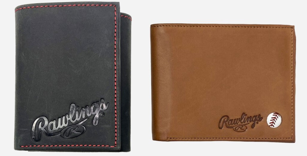 black and brown leather wallets