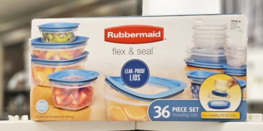 *HOT* Rubbermaid 36-Piece Food Storage Set from $22 on Kohls.com (Regularly $65)