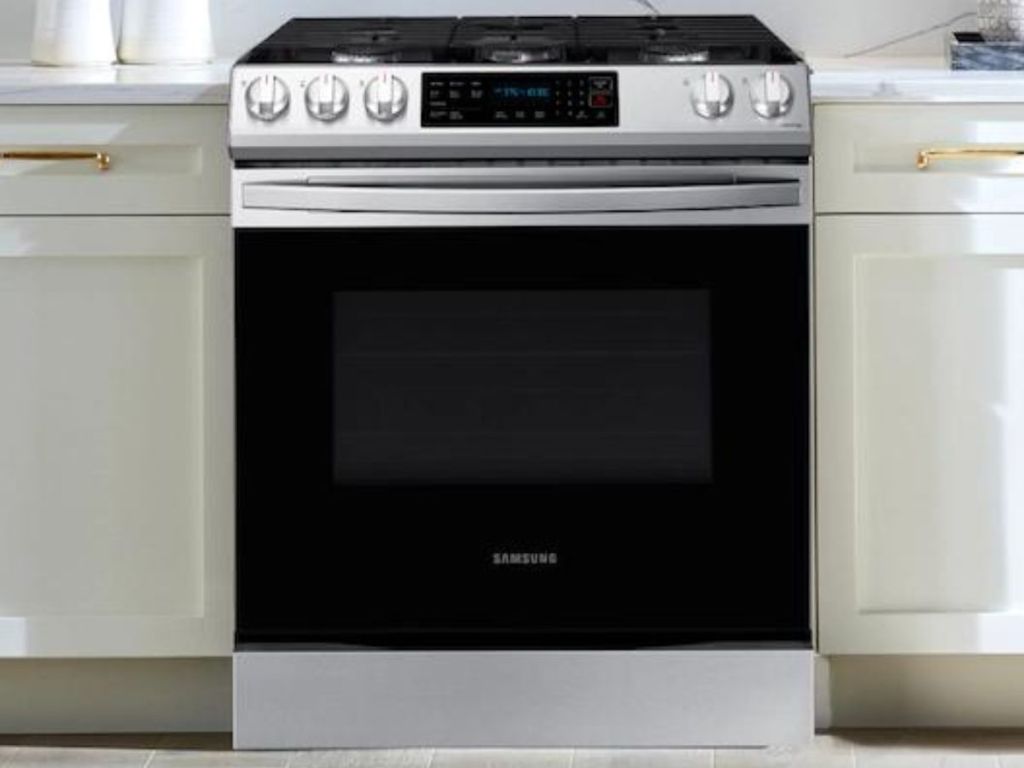 Stock image of Samsung Stove in kitchen
