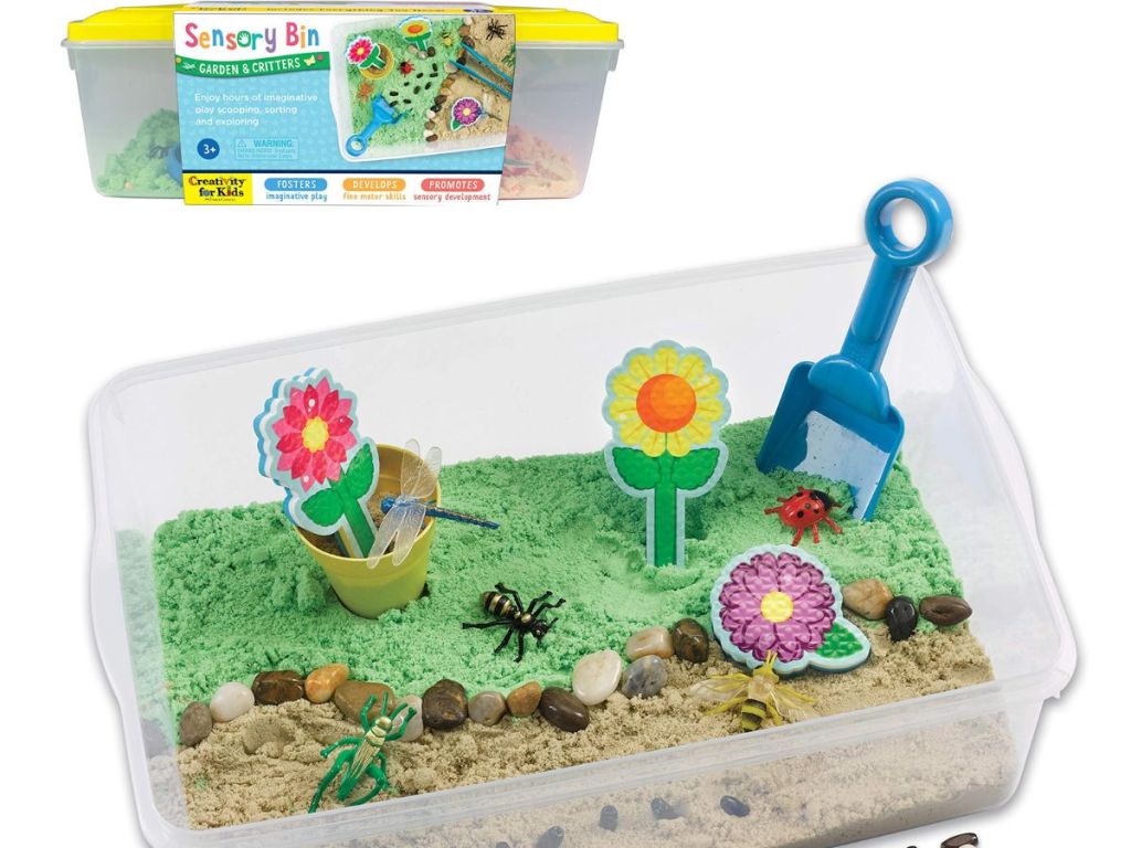 A box of sand and toys